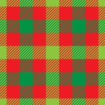 Lumberjack plaid pattern in red and green. Seamless vector pattern. Simple Stock Illustration