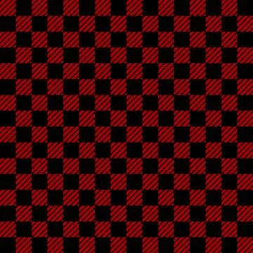 Lumberjack plaid pattern in red and black. Seamless vector pattern. Simple Stock Illustration