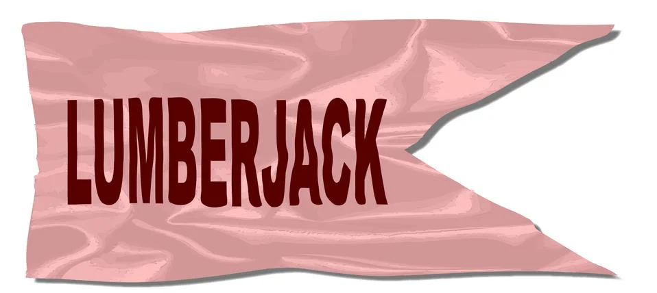 Lumberjack Silk Flag Stock Illustration