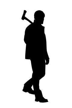 Lumberjack on a white background Stock Illustration