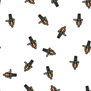Lumberjack wood timber vector seamless pattern Illustrazione stock