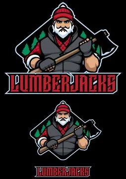Lumberjacks Team Mascot Stock Illustration