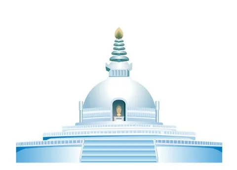 Lumbini, a buddhist monastery Stock Illustration