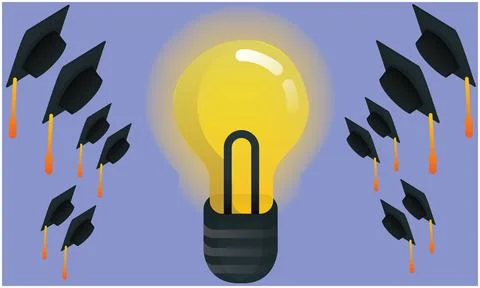 Luminating bulb with cap on dark background Illustrazione stock