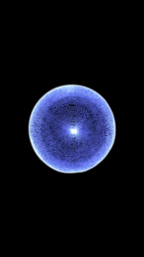 Luminescent Blue Circular Cell Loop Stock Footage 310913201