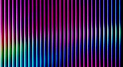 Luminescent Spectrum Cascade: Rhythmic Vertical Bars of Glowing Gradient Ligh Illustrazione stock