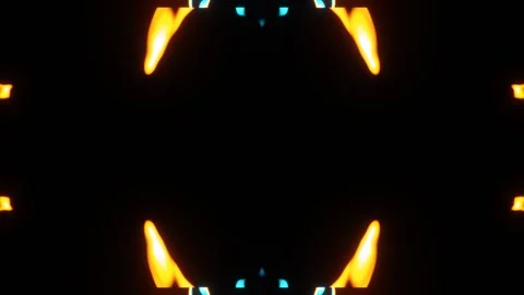 Luminous Abstract Forms Weaving a Dance in Digital Dark Stock Footage 331861662