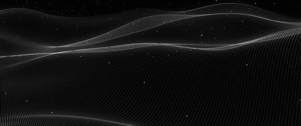 Luminous Abstract Network Background: Interconnected Glowing Particles and .. Stock Illustration