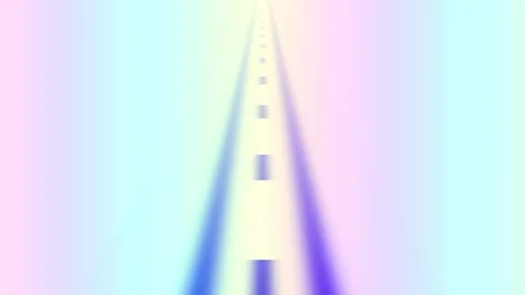Luminous abstract path perspective into vibrant rainbow gradient backdrop Stock Footage 336168745