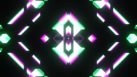 Luminous abstract patterns synchronized to sound for digital animation Stock Footage 329554759