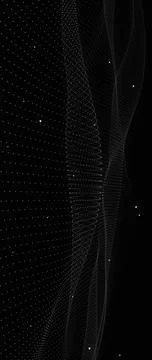 Luminous Abstract Plexus: Interconnected Glowing Particles and Dynamic Line.. Stock Illustration