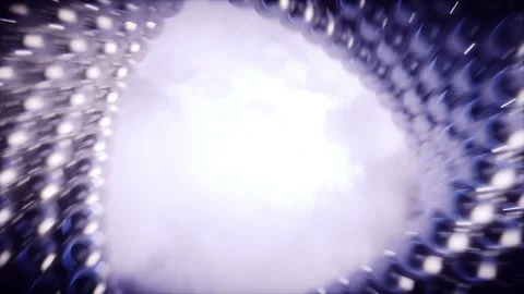 A luminous, abstract structure composed of spherical shapes,  Stock Footage 290518271