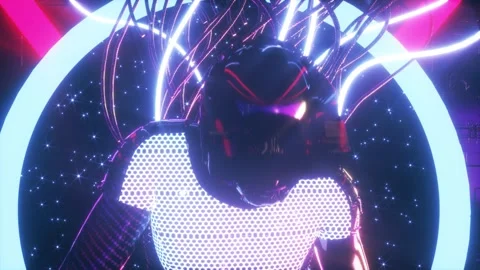 A luminous, abstract structure composed of spherical shapes,  Vidéo 290778287