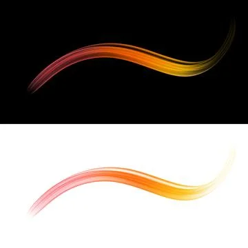 Luminous abstract trace. Wave of light. Stock Illustration