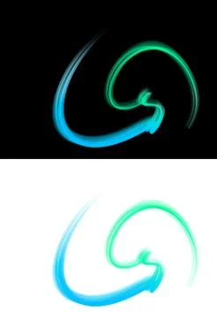 Luminous abstract trace. Wave of light. Stock Illustration