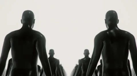 Luminous Anonymous Crowd 库存影片 58800163