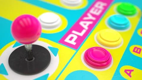 Luminous Arcade Control Panel Stock Illustration