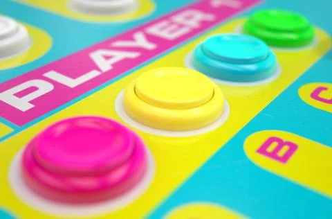 Luminous Arcade Control Panel Stock Illustration