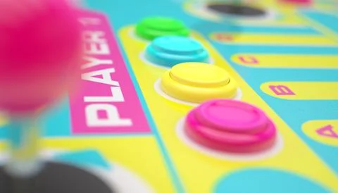 Luminous Arcade Control Panel Stock Illustration