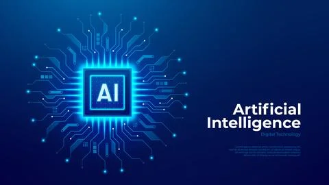 Luminous artificial intelligence core concept イラスト素材