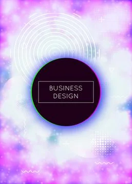 Luminous background with liquid neon shapes. Purple fluid. Fluor Stock Illustration