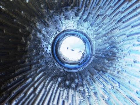 Luminous Blue Abstract Radial Pattern Stock Photos