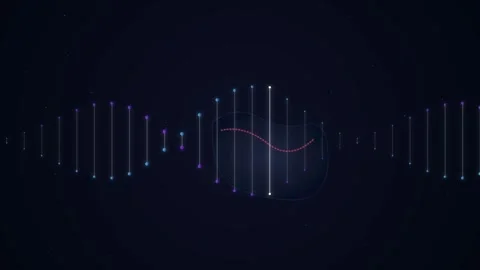 Luminous Blue and Violet DNA Double Helix Strand with Molecular Editing Mec.. Stock Footage 345775422