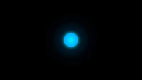 Luminous blue sphere glowing in the dark void Vidéo 335255850