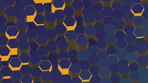 Luminous Breathing mosaic Macro Pillars Hexagon Column Field Video stock 342199895