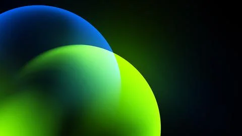 Luminous bubbles on black backdrop, abstract design element イラスト素材