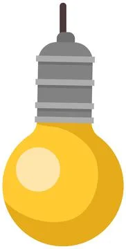 Luminous bulb screwed into the socket. Interior design element. Electric lamp Stock Illustration