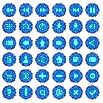 Luminous buttons. Stock Illustration