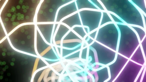 Luminous carousel lines 3D backgrounds Stock Footage 172878211