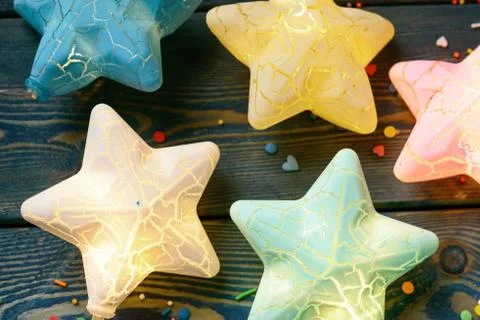 Luminous Christmas decorations Stock Photos