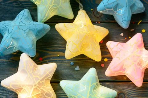 Luminous Christmas decorations Stock Photos
