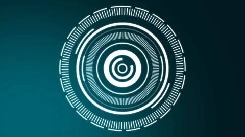 Luminous circle. technological digital screensaver in 2D Stock-Footage 111230327