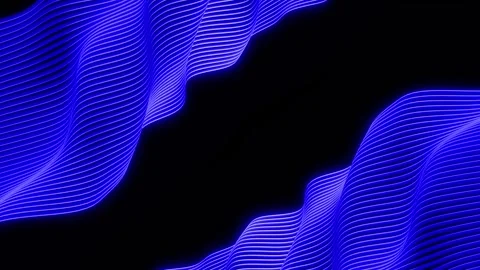 Luminous Cobalt Blue Ribbons Creating a Cinematic Corner Title Frame in 4k. Stock Footage 314473983
