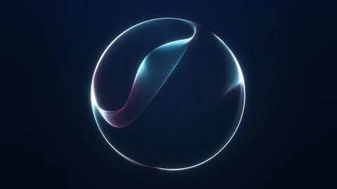 Luminous cyan wireframe sphere on dark background, futuristic digital orb w.. Illustrazione stock