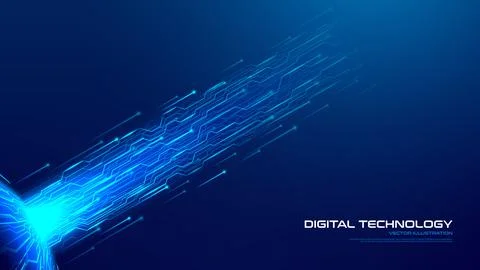 Luminous data stream concept Stock Illustration