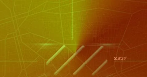 Luminous diagonal bars glowing, dotted guide lines crossing grid, activating Stock Illustration