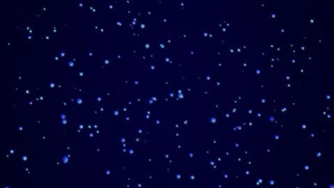 Luminous digital data particles float softly across a deep blue background... Stock Footage 341128649