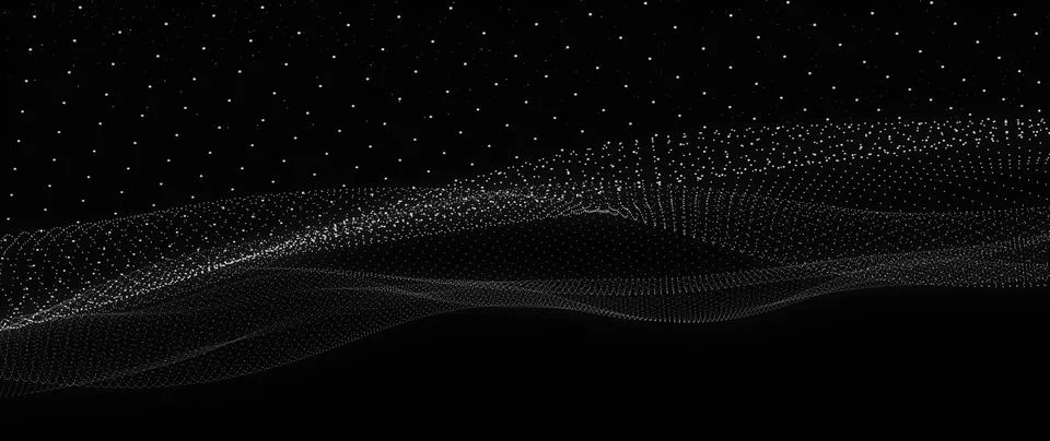 Luminous Digital Plexus: Interconnected Glowing Particles and Lines Forming.. Ilustración de archivo