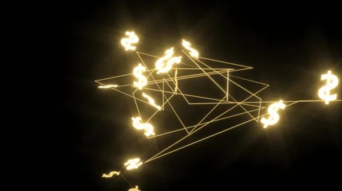 Luminous dollars Stock Footage 46917196