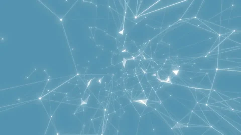 Luminous elements of the digital world. Flying through abstract digital data Stock Footage 113949024