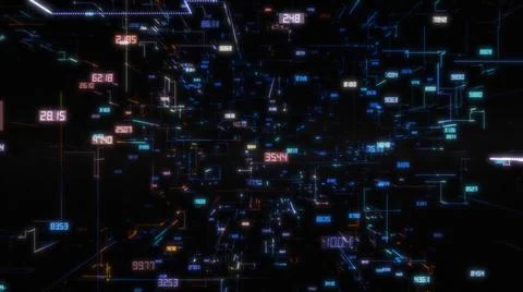 Luminous elements with numbers 库存插图