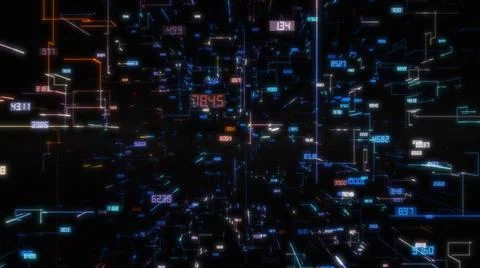 Luminous elements with numbers 库存插图