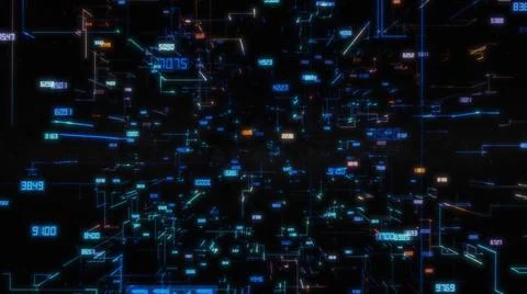 Luminous elements with numbers Stock Illustration