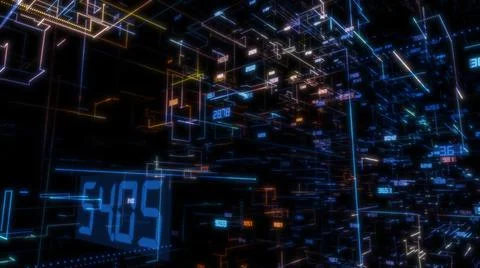 Luminous elements with numbers 库存插图