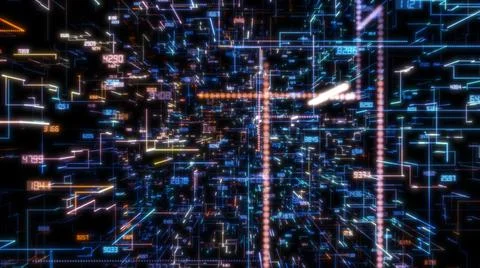 Luminous elements with numbers 库存插图