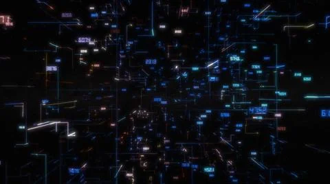 Luminous elements with numbers Illustrazione stock